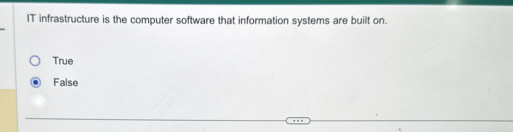IT infrastructure is the computer software that
