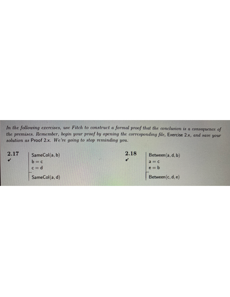 I need help with which premises to cite when