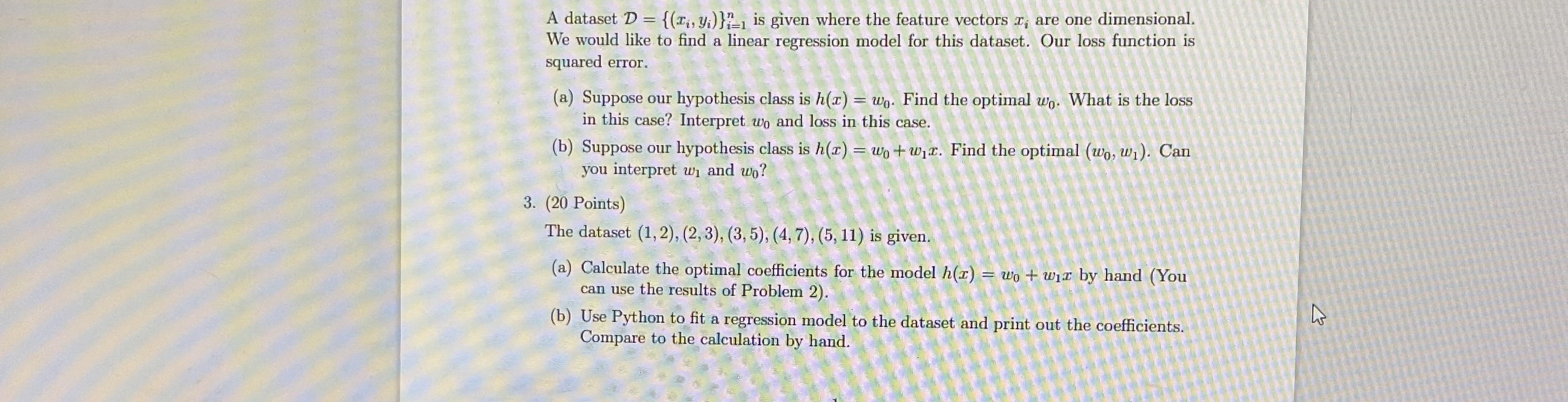 Can you help solve the parts for question 3