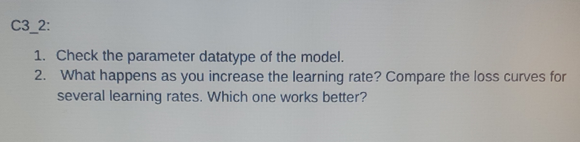 C 3 _ 2 : Check the parameter datatype of the