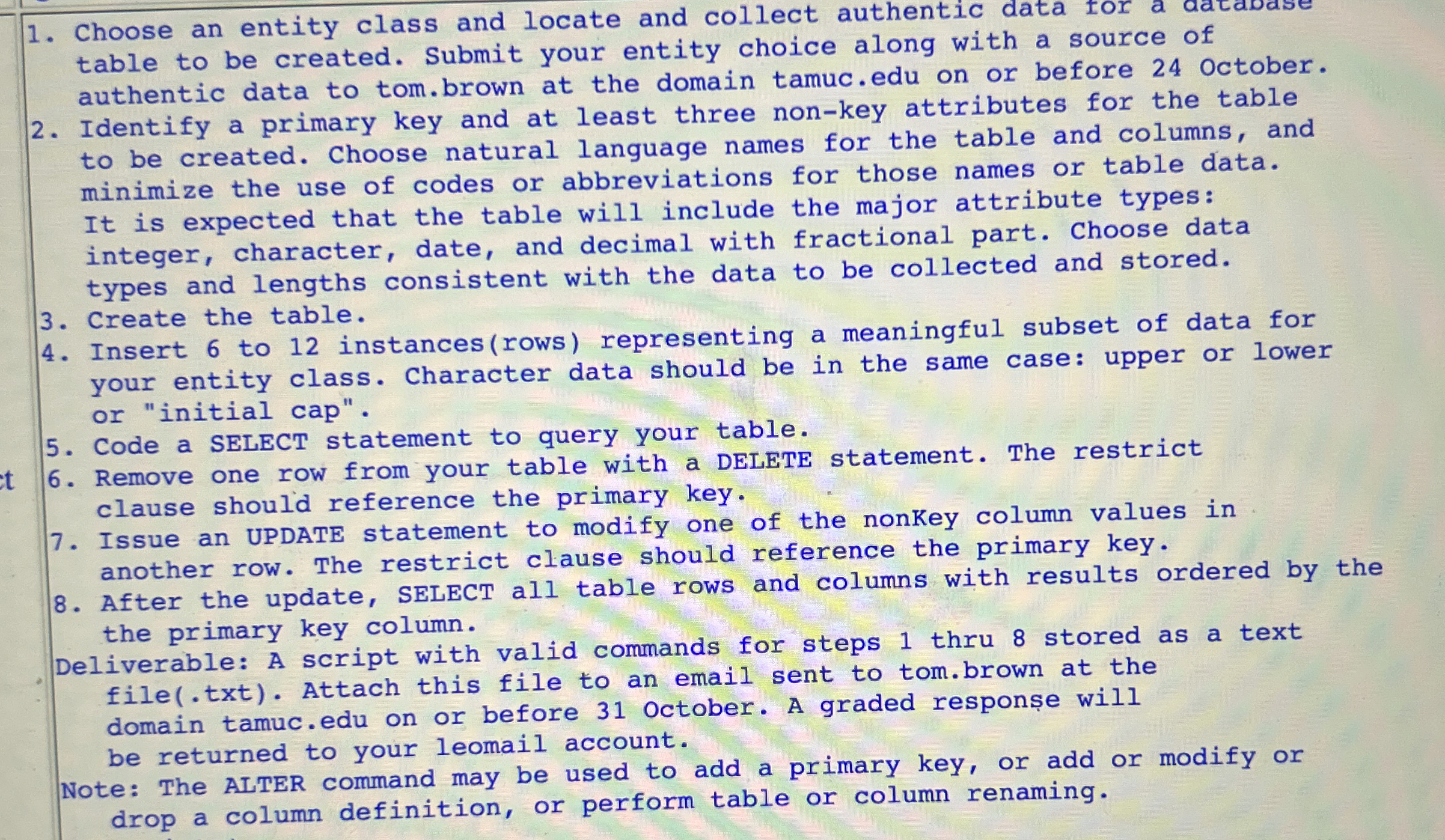 Choose an entity class and locate and collect