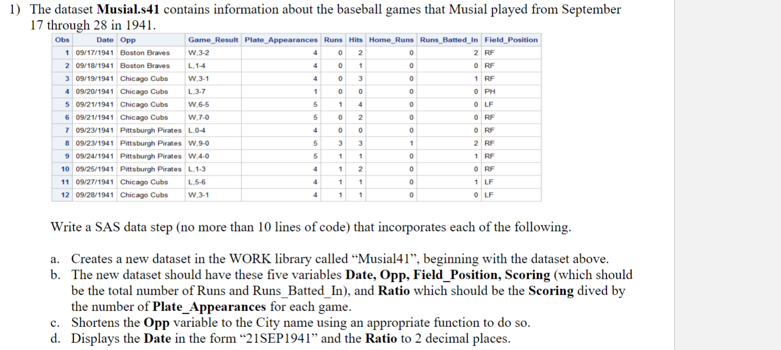 how to get the sas code of this question The