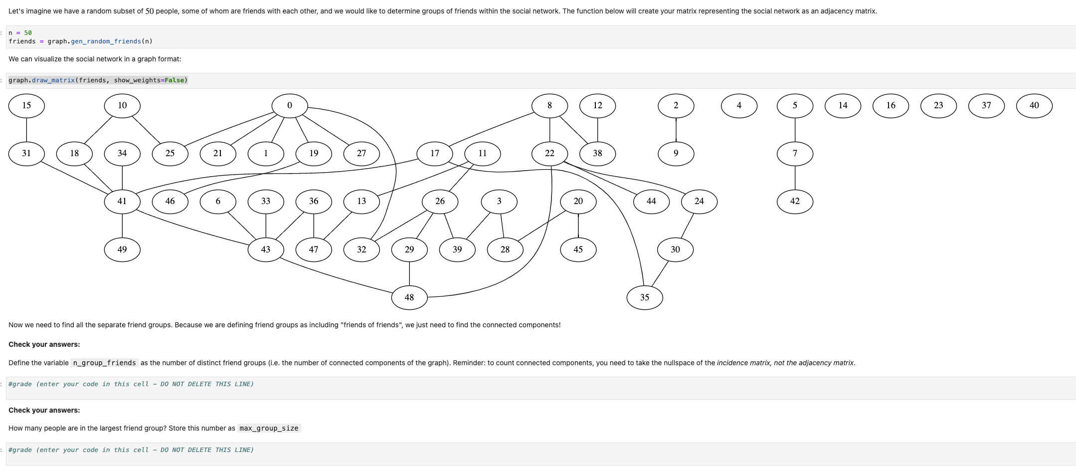 We can visualize the social network in a graph