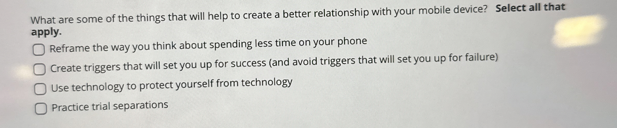 What are some of the things that will help to