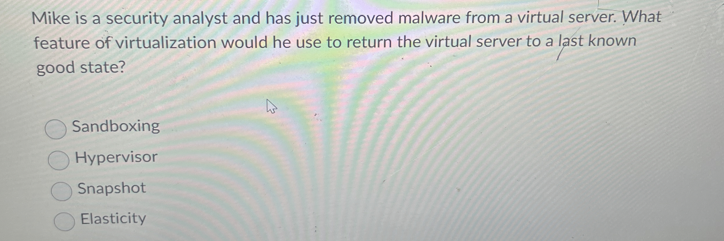 Mike is a security analyst and has just removed