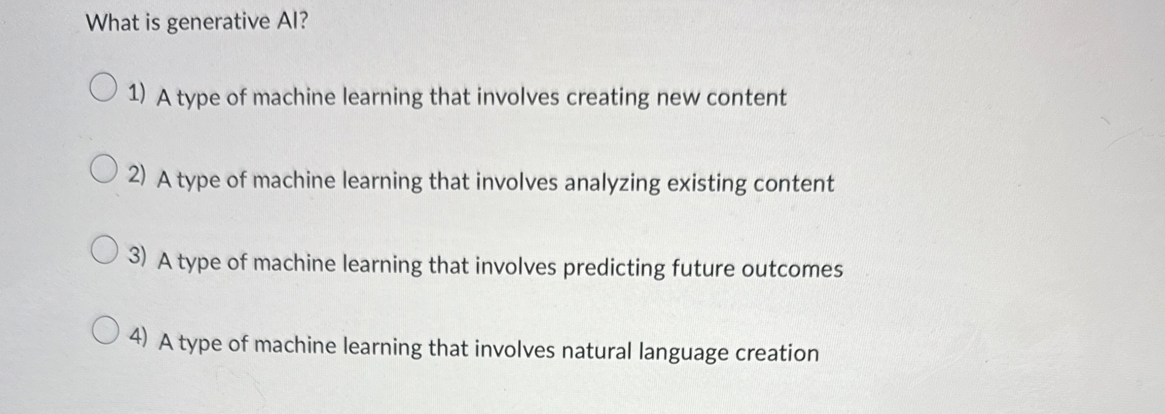 What is generative AI ? A type of machine