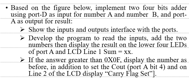 Based on the figure below, implement two four