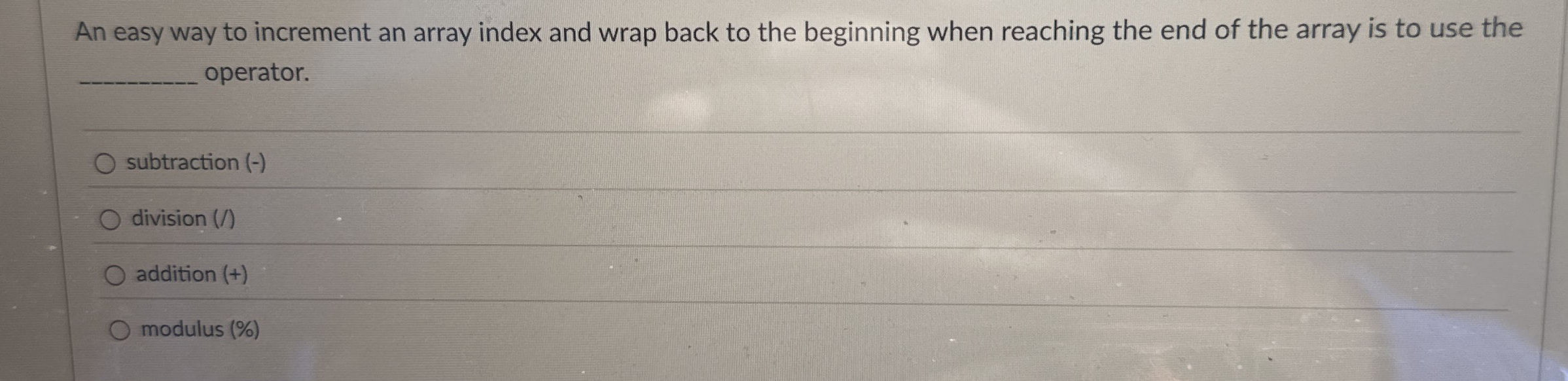 An easy way to increment an array index and wrap