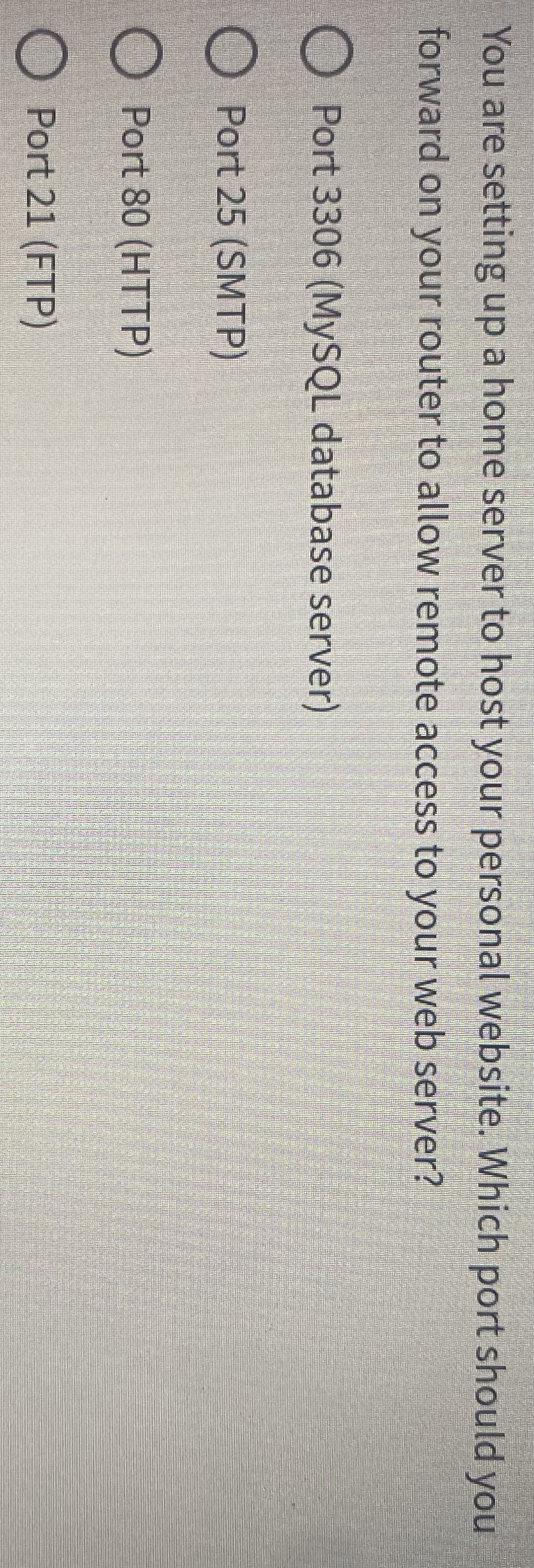 You are setting up a home server to host your