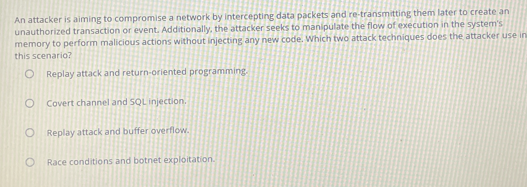 An attacker is aiming to compromise a network by