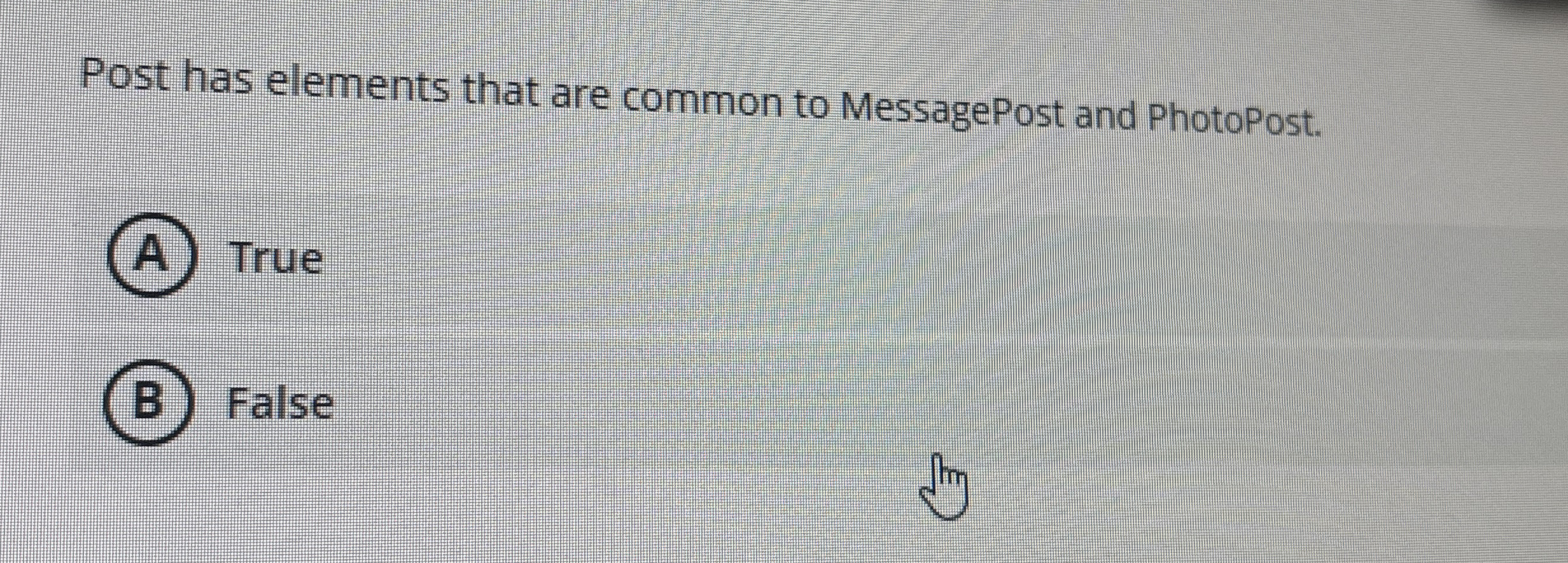 Post has elements that are common to MessagePost