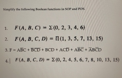 How to solve Simplify the following Boolean