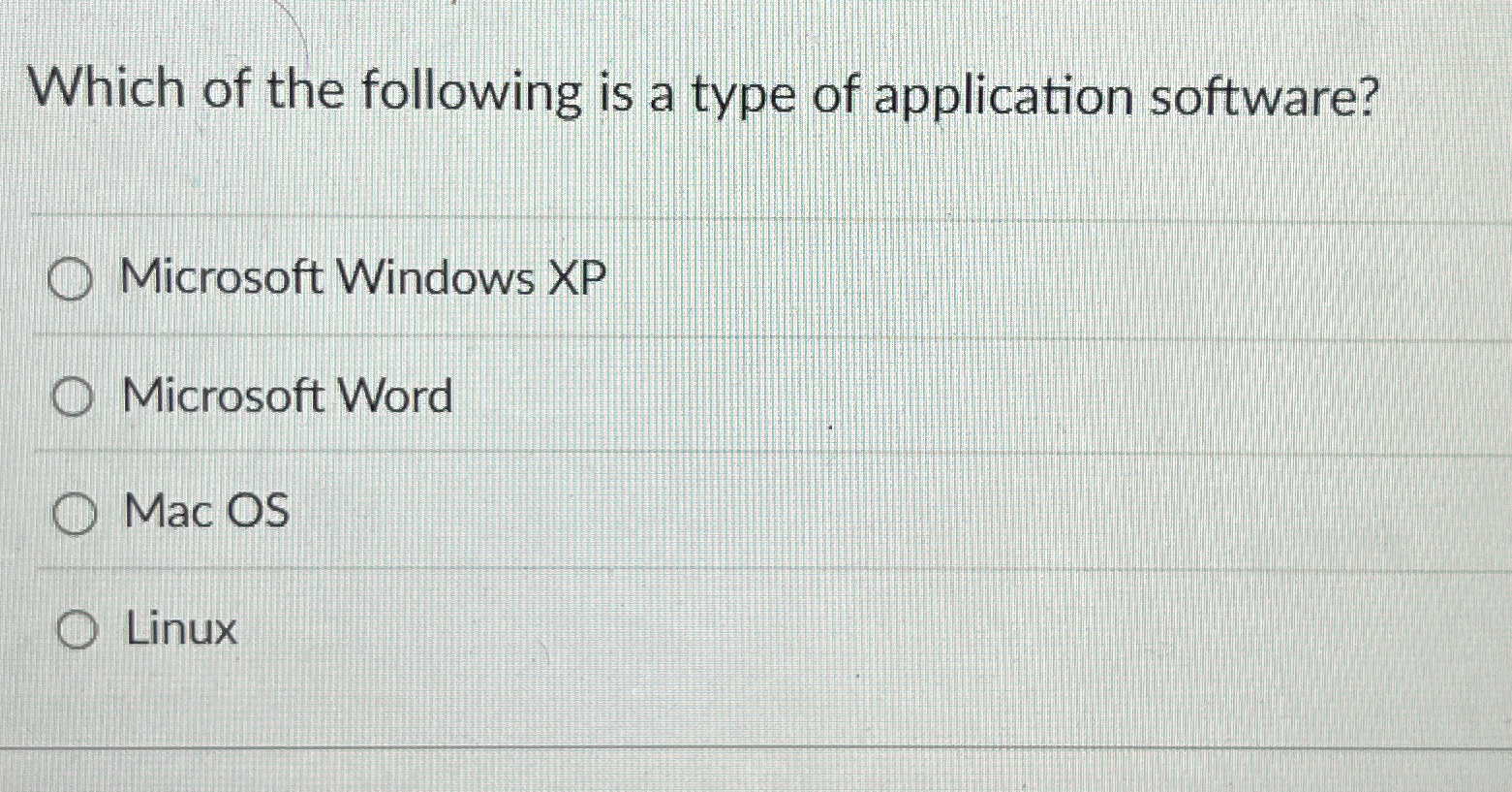 Which of the following is a type of application