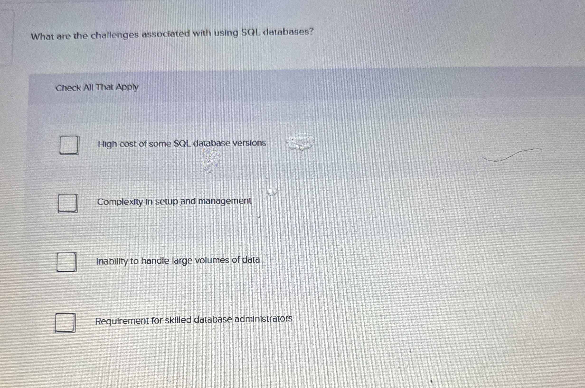 What are the challenges associated with using SQL
