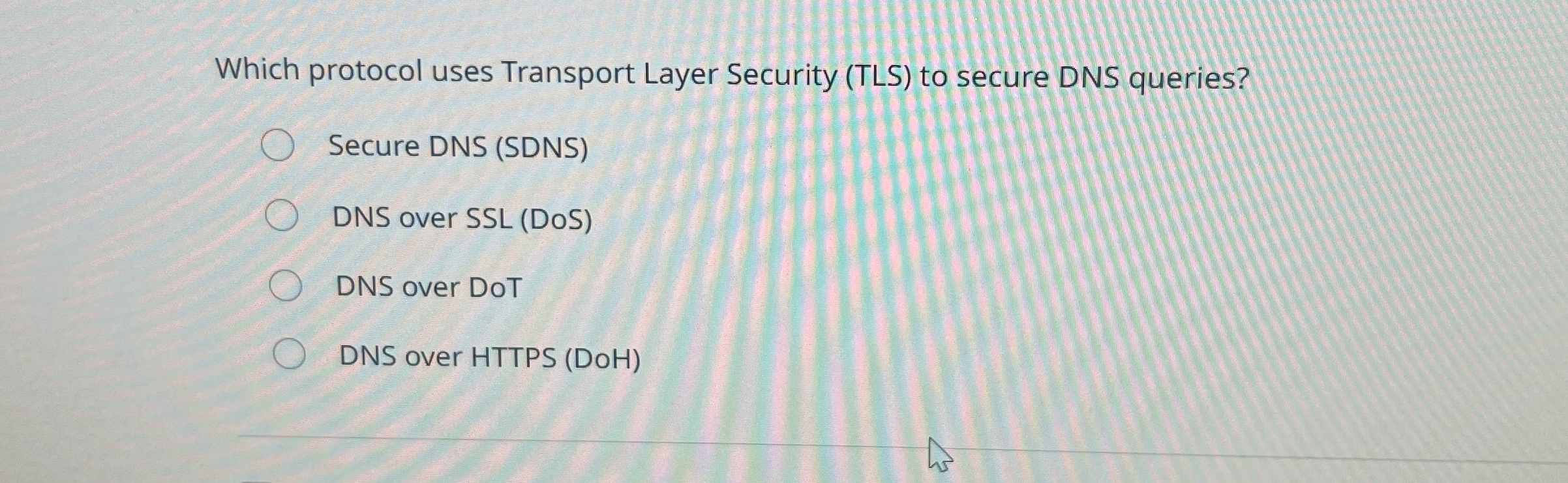 Which protocol uses Transport Layer Security (