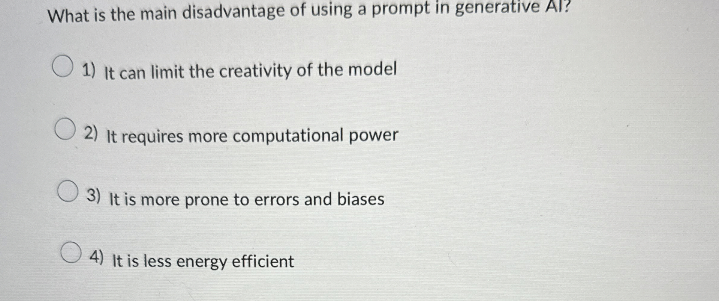 What is the main disadvantage of using a prompt