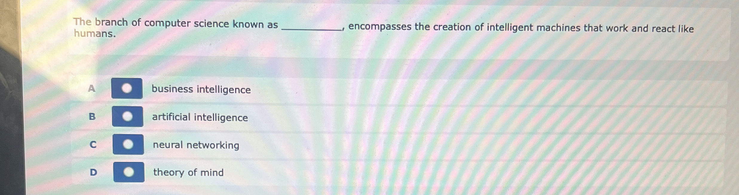 The branch of computer science known as humans.