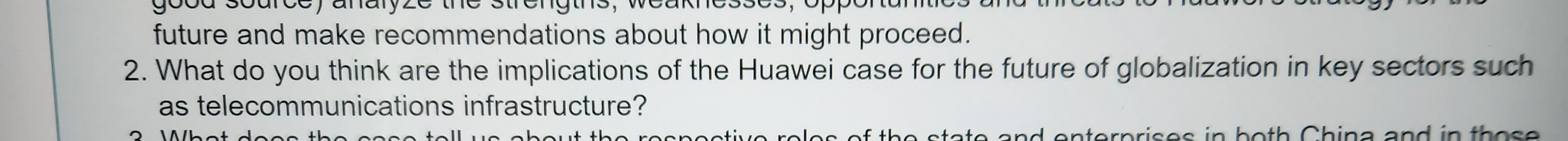 future and make recommendations about how it