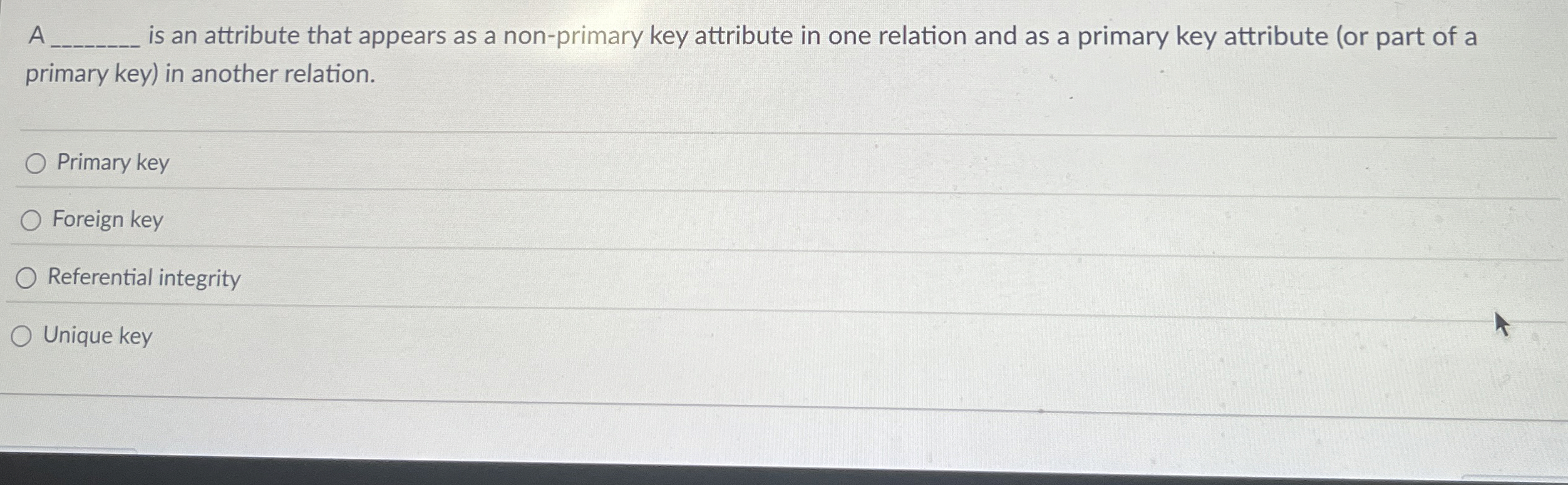 A q , is an attribute that appears as a non -