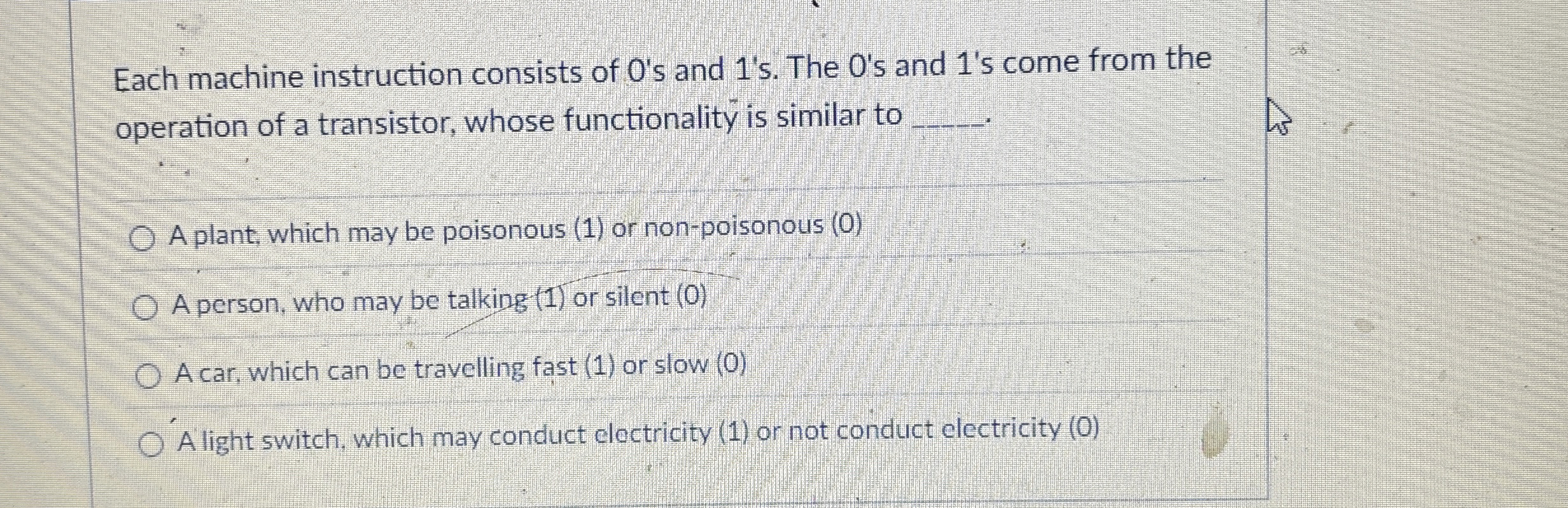 Each machine instruction consists of O ' s and 1