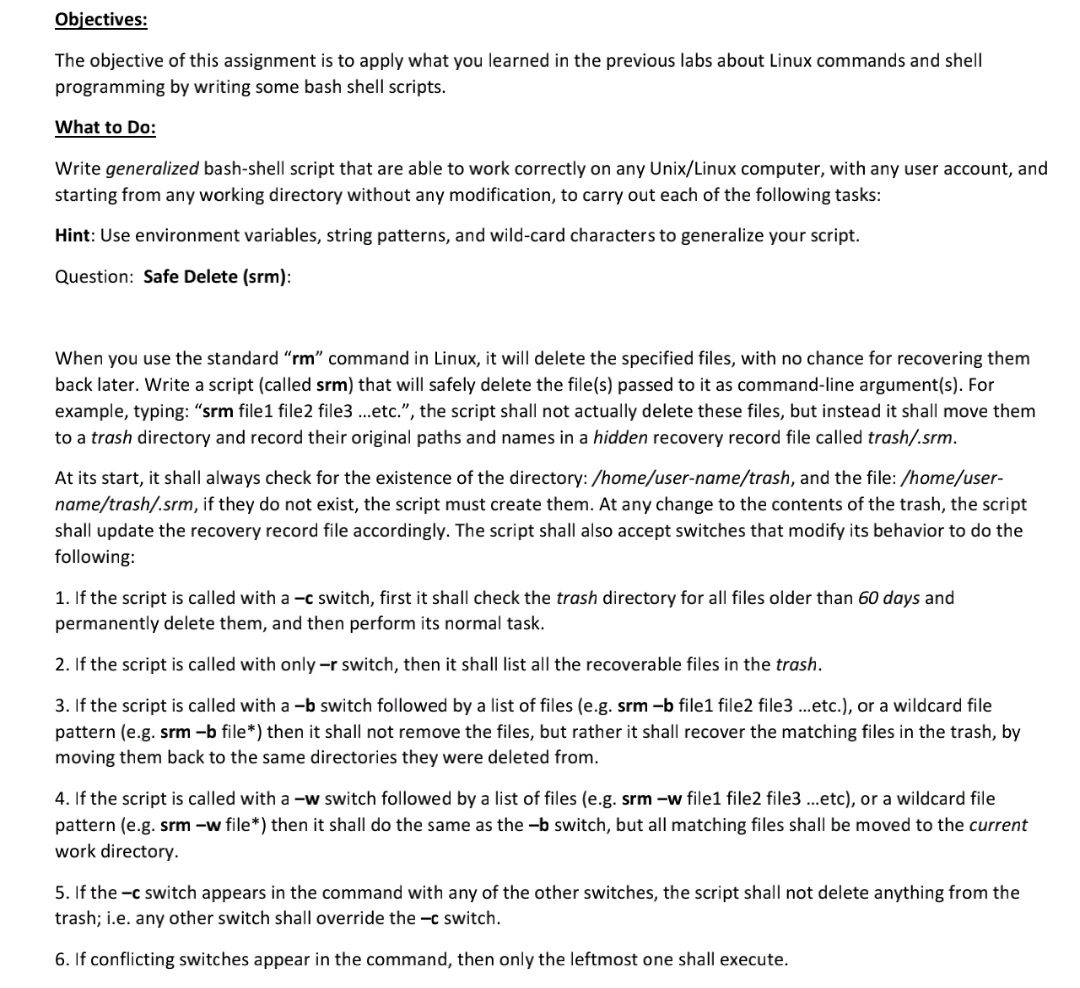 Objectives: The objective of this assignment is