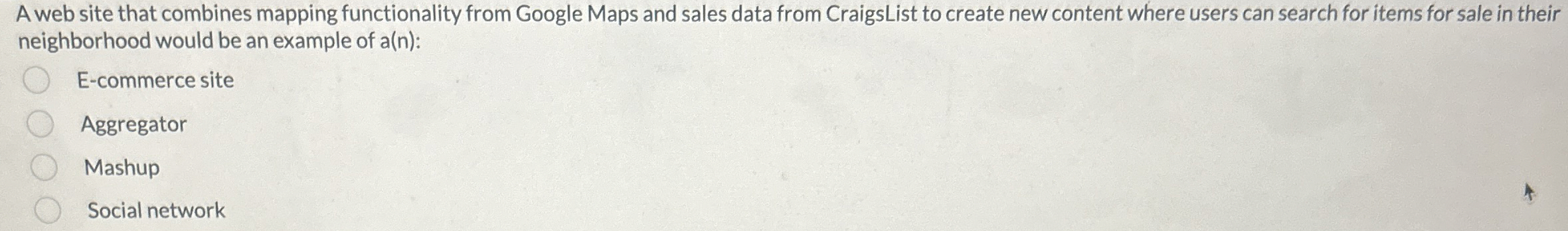 A web site that combines mapping functionality