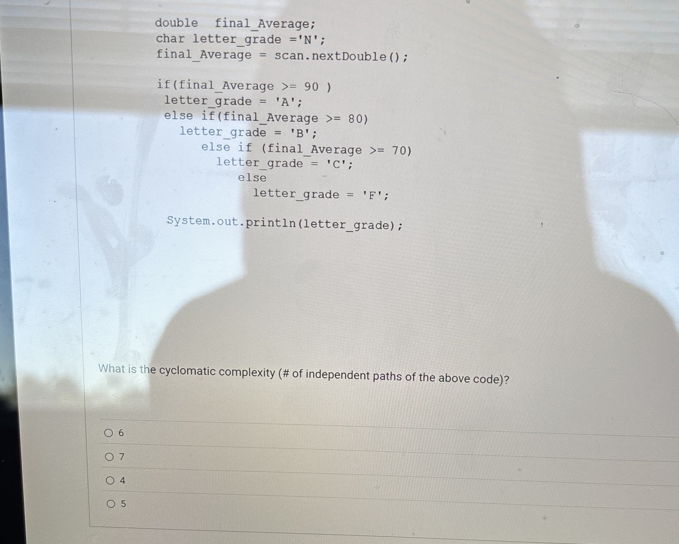 What is the cyclomatic complexity ( # of