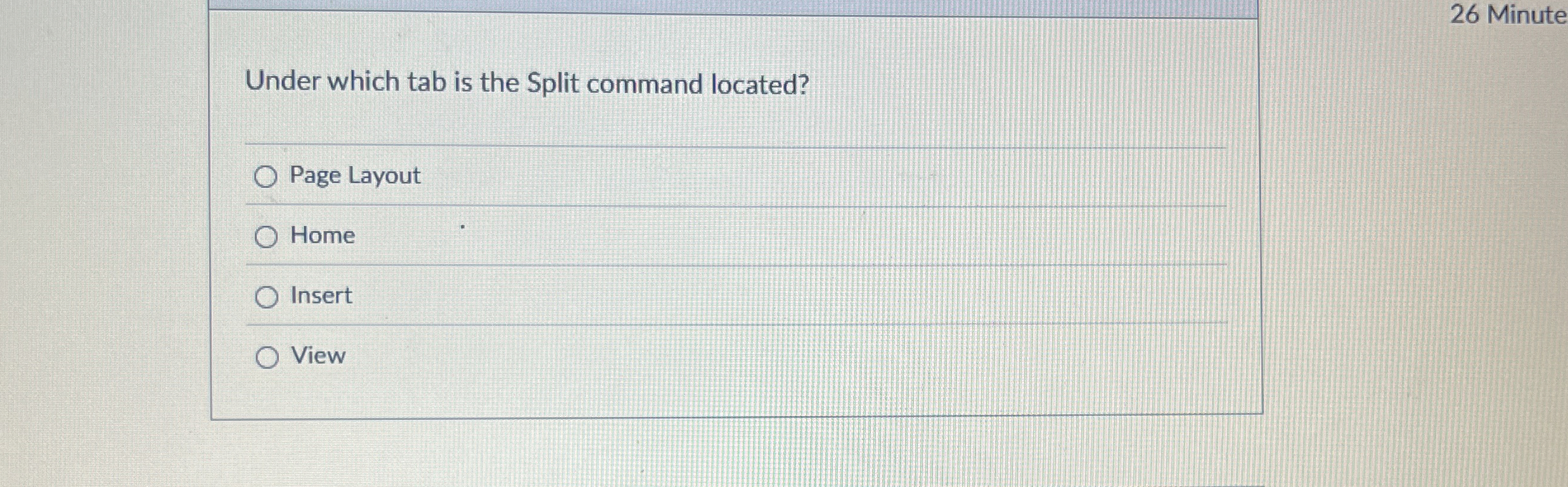Under which tab is the Split command located?