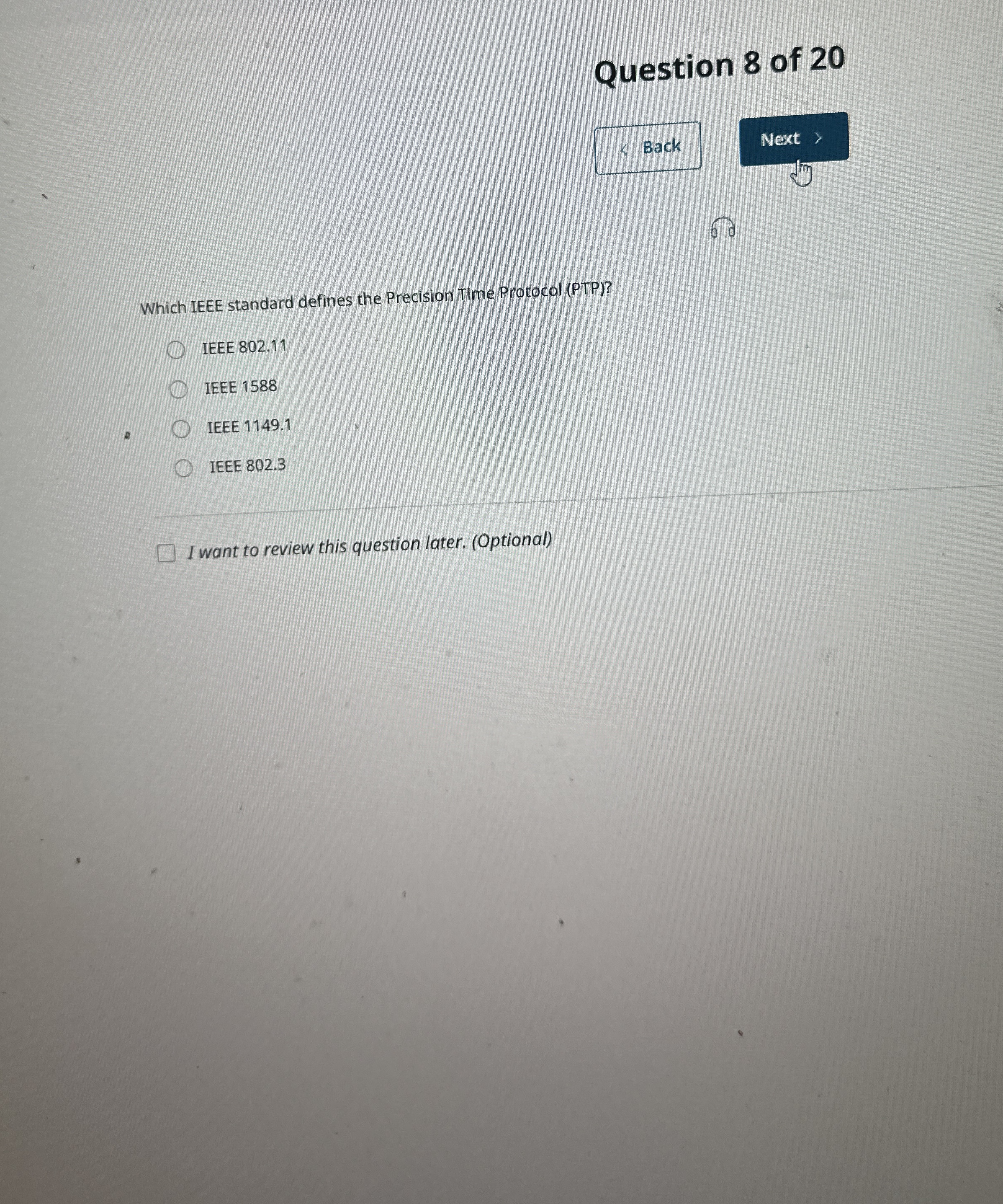 Question 8 of 2 0 Back Next  style=