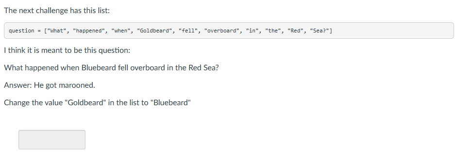 Python, should be a one line answer but can't