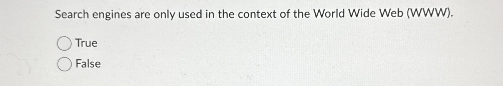 Search engines are only used in the context of