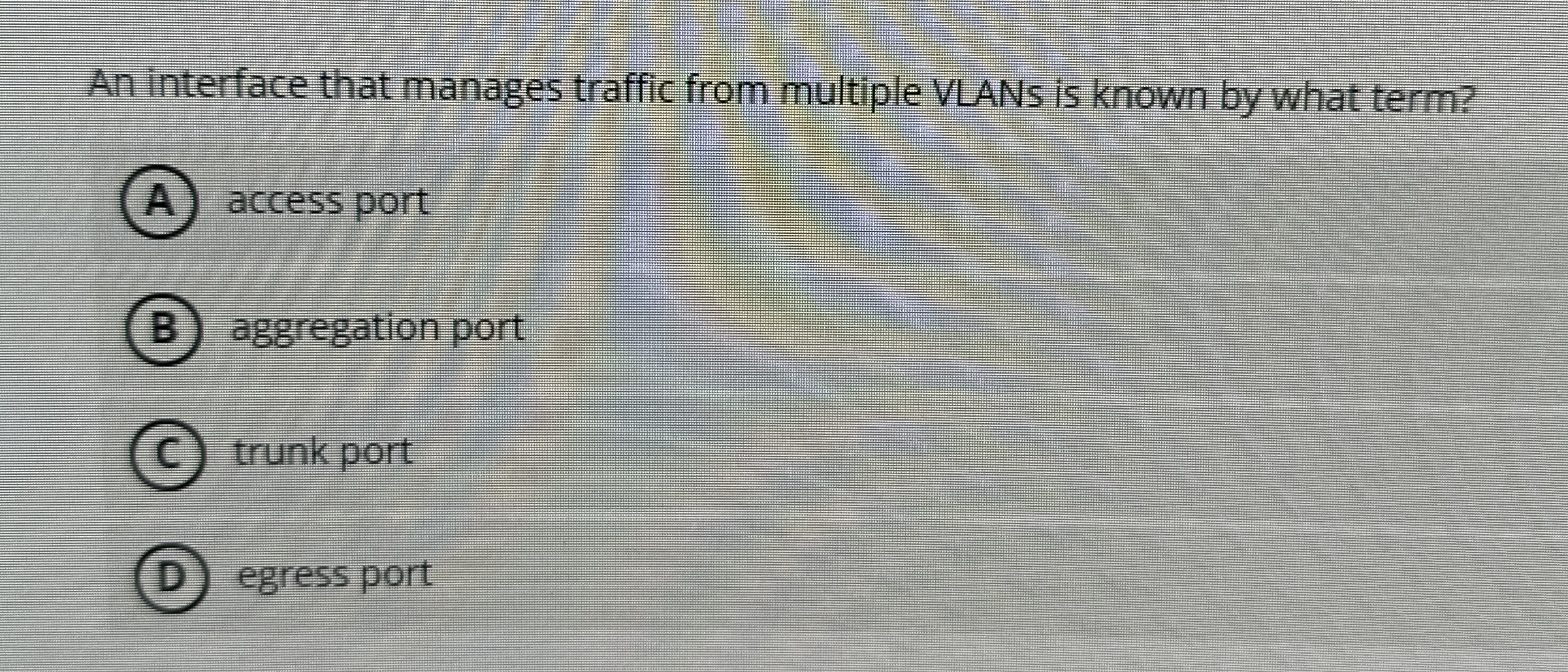 An interface that manages traffic from multiple