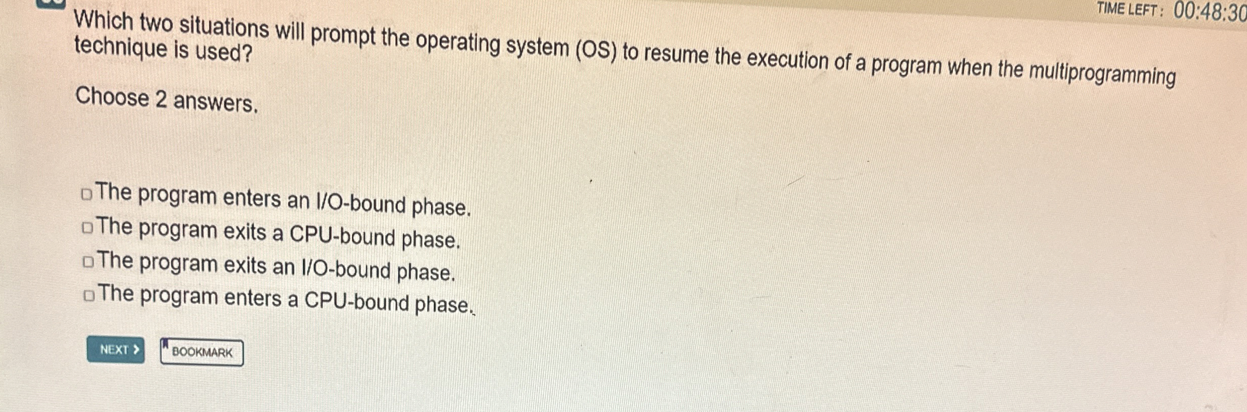 Which two situations will prompt the operating