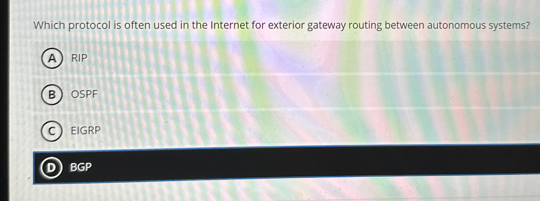 Which protocol is often used in the Internet for