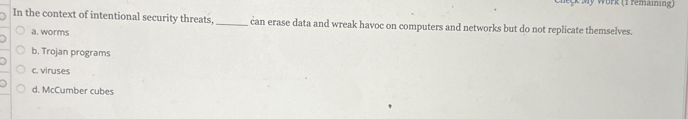 In the context of intentional security threats, a