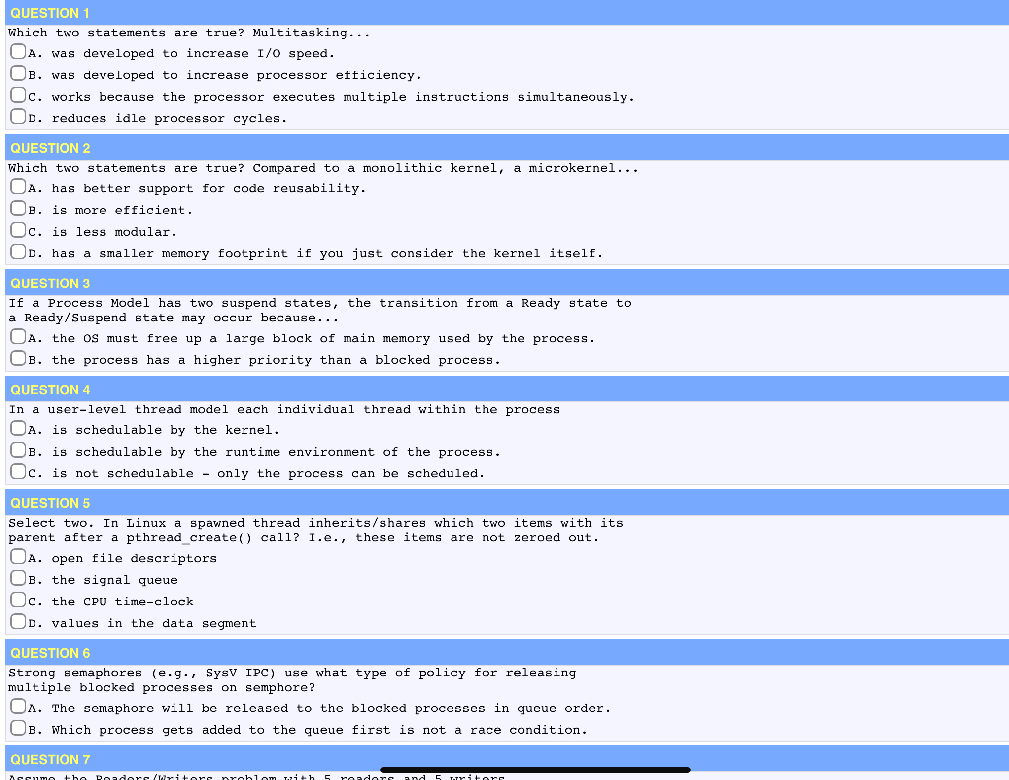 QUESTION 1 Which two statements are true?