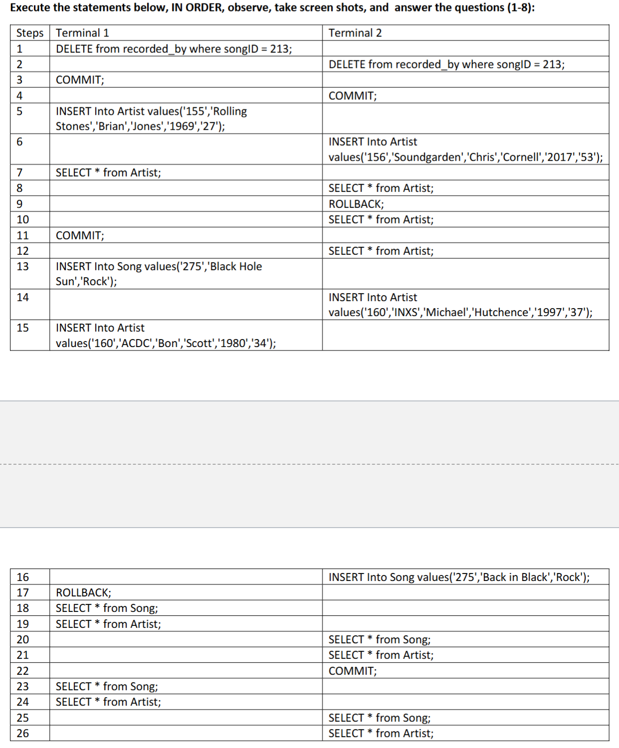Include screen shots ( both terminals ) here