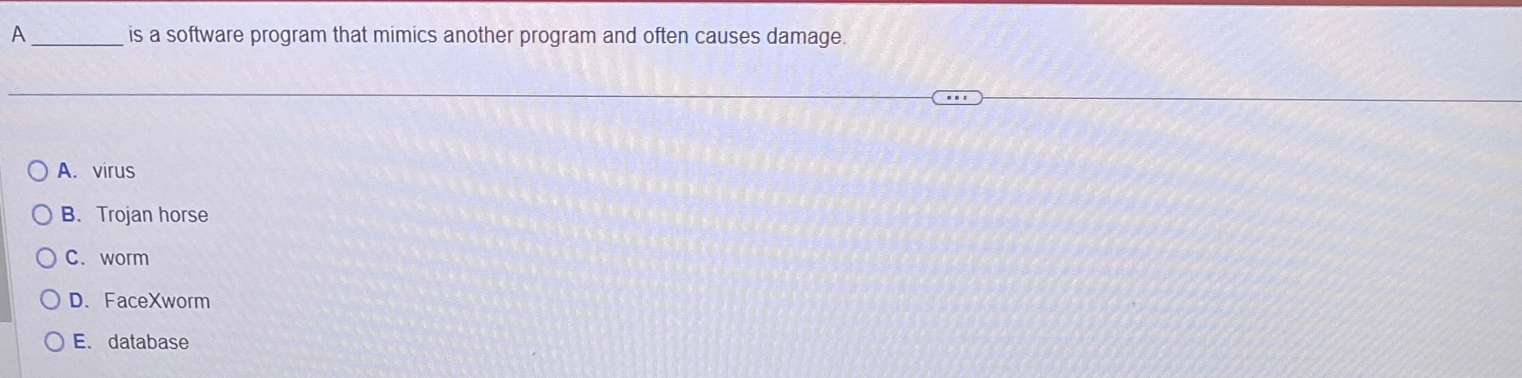 A is a software program that mimics another