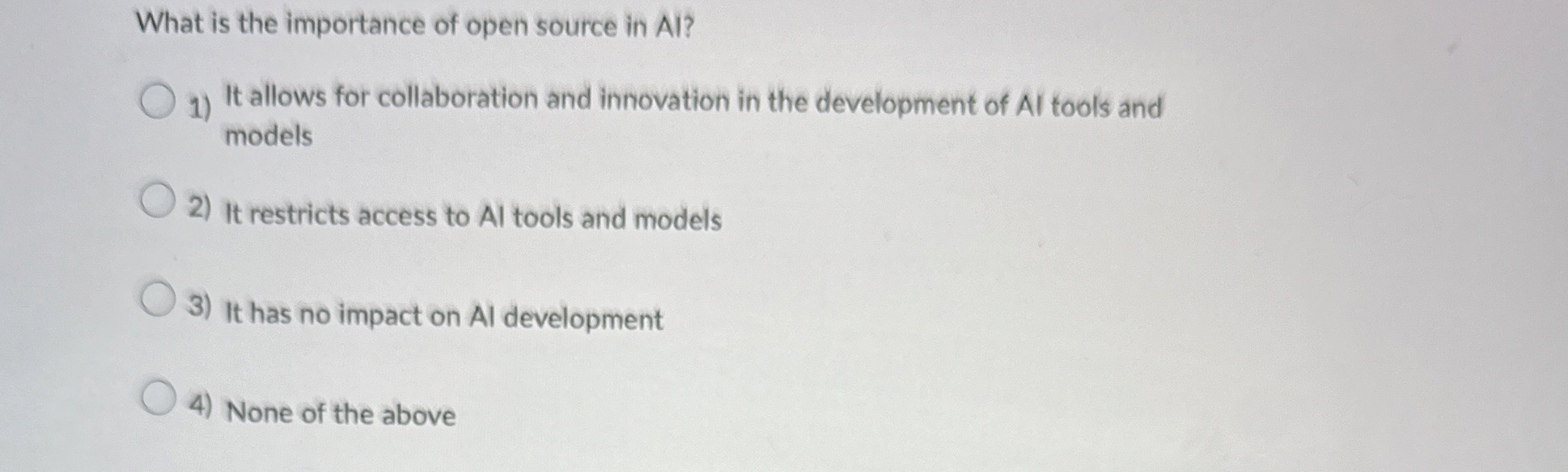 What is the importance of open source in Al ? It