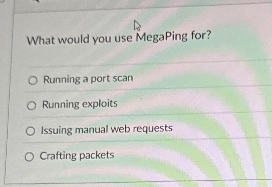 What would you use MegaPing for? Running a port