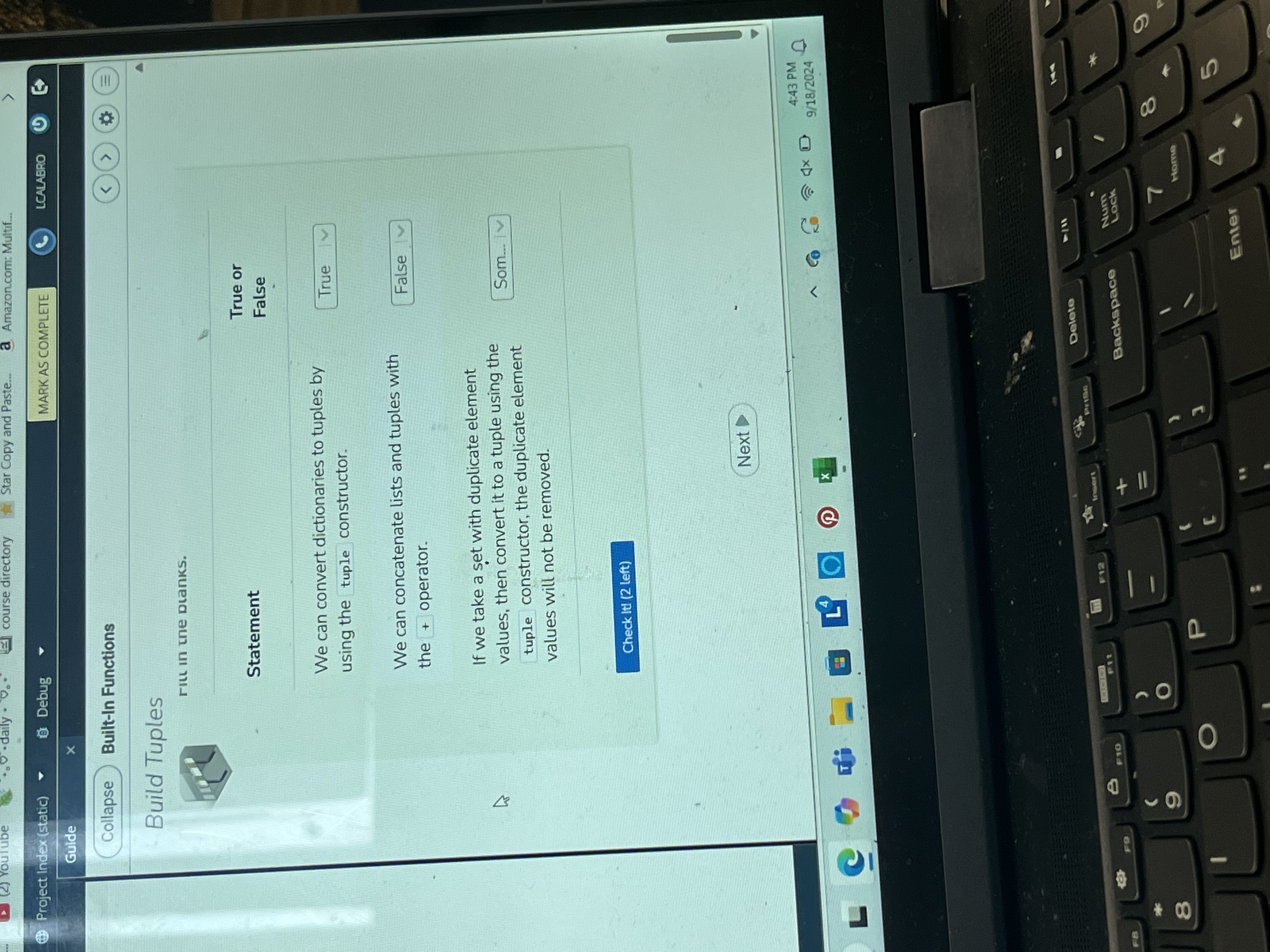 riti in tne dianks. Statement We can convert