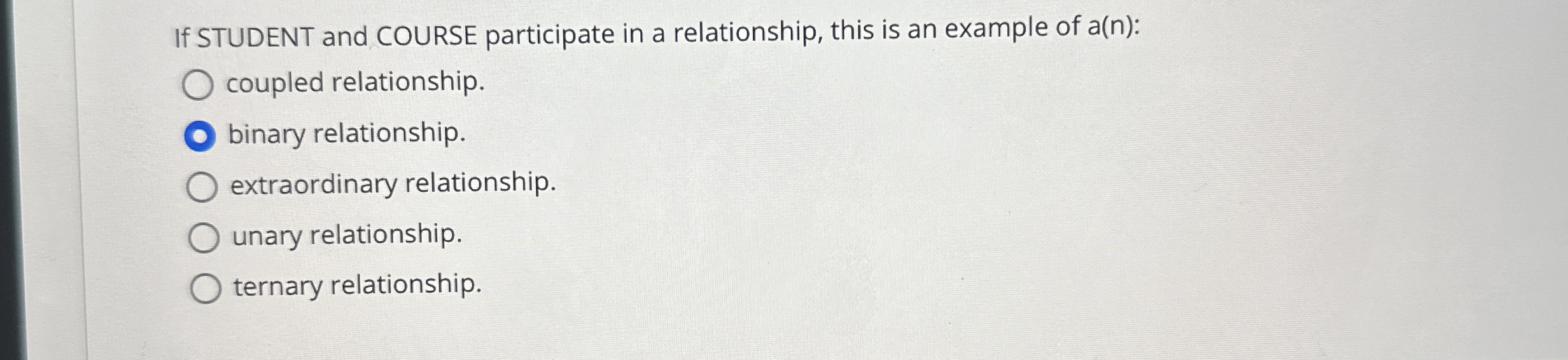 If STUDENT and COURSE participate in a