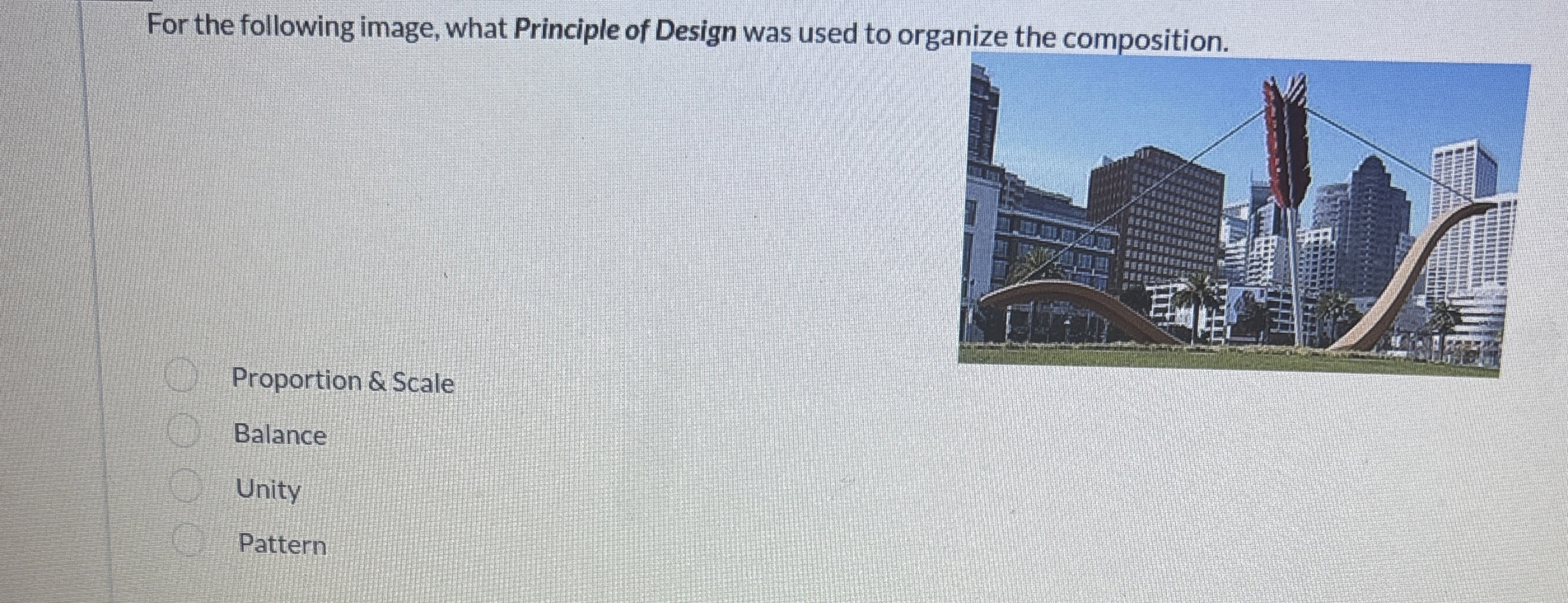 For the following image, what Principle of Design