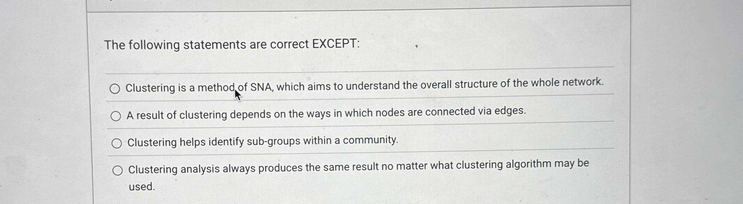 The following statements are correct EXCEPT: