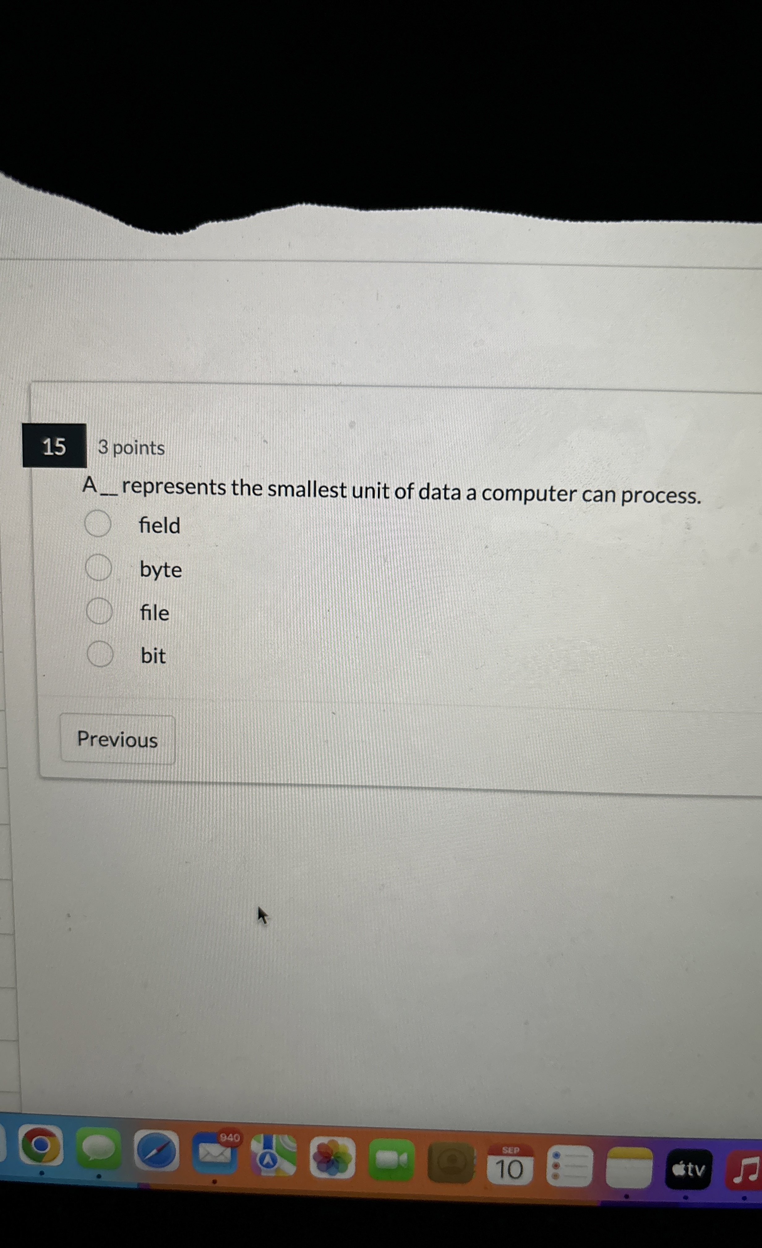 1 5 3 points A q , represents the smallest unit