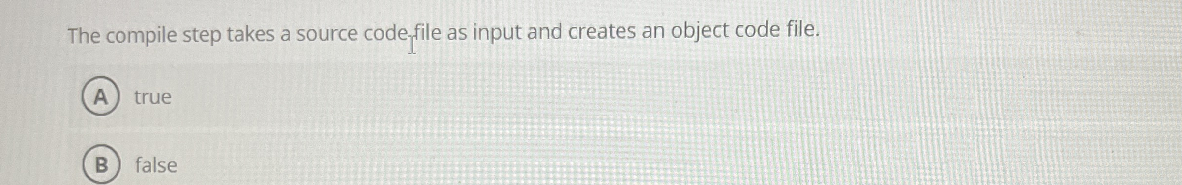The linking step takes a source code file as