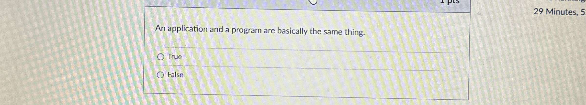 An application and a program are basically the