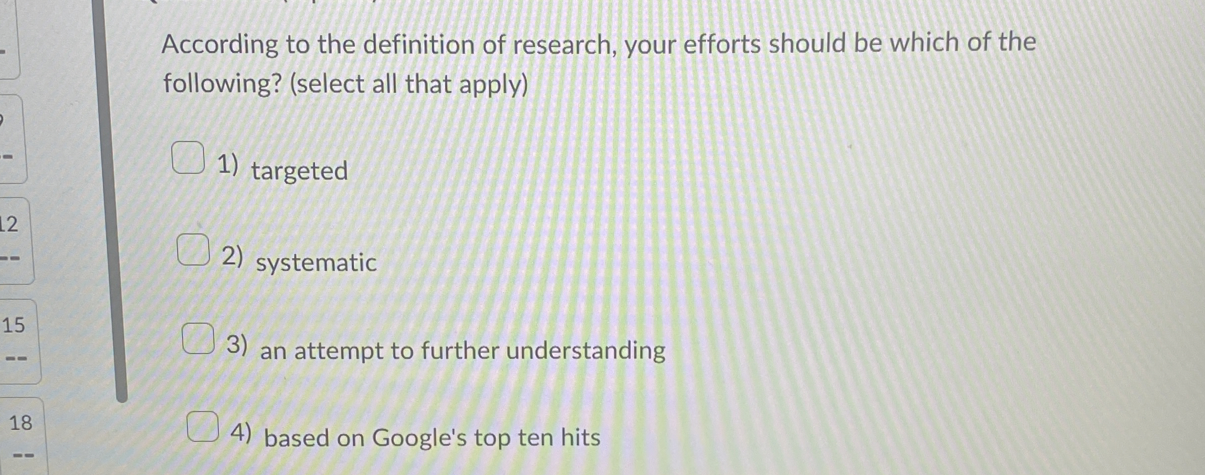 According to the definition of research, your