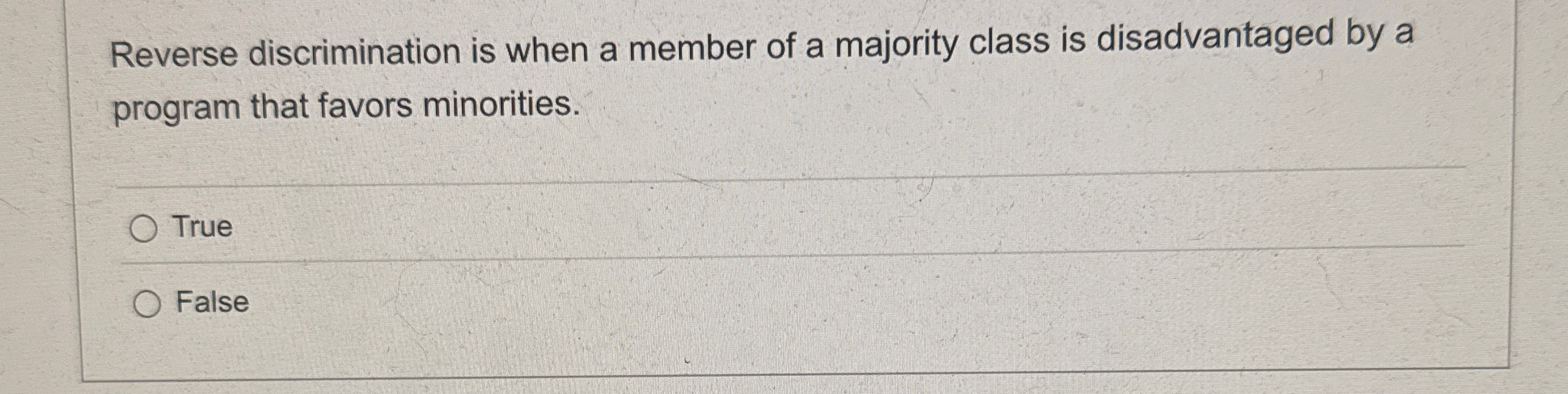 Reverse discrimination is when a member of a