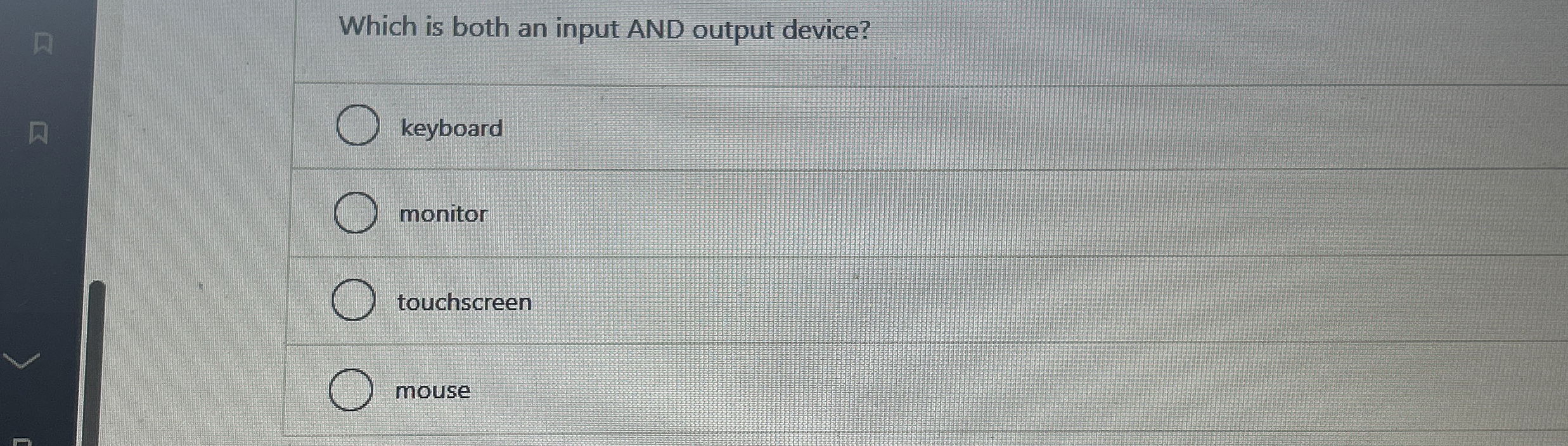 Which is both an input AND output device?
